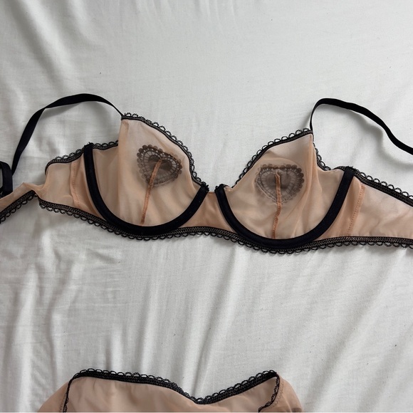 Alyshia Unlined Heart Bra & Thong Set ♡ Adore Me ♡ 32D - Picture 13 of 14